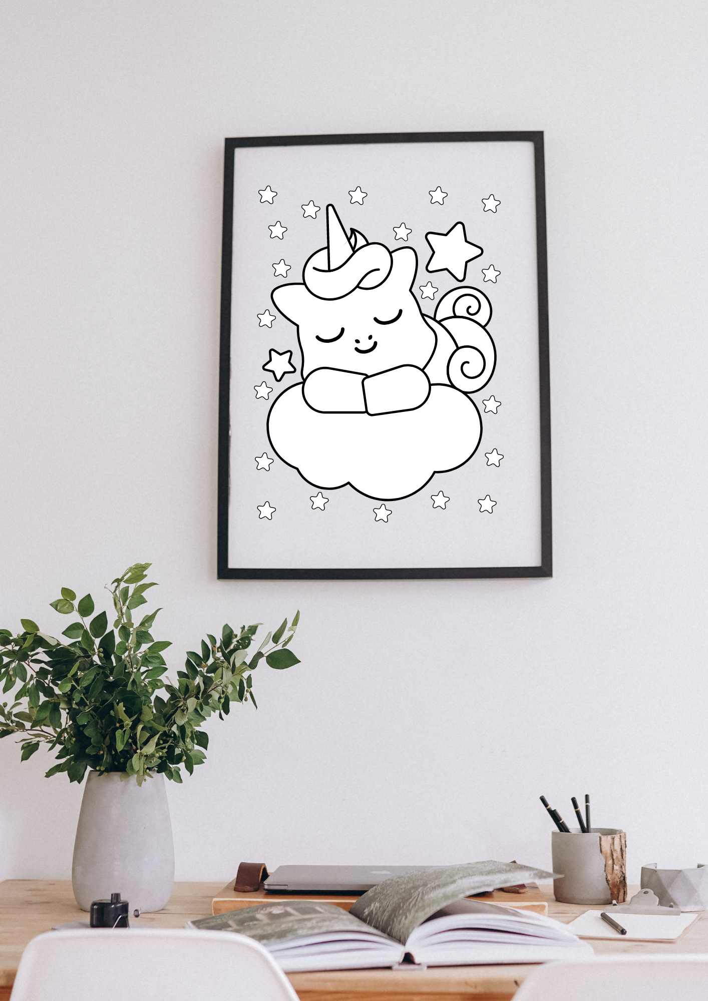 Kawaii fargeleggingssider for barn | 30 tegneark utskrift | PDF og PNG