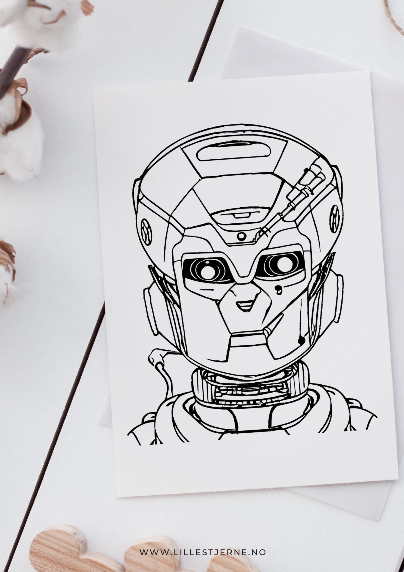 Robot tegninger for barn | 20 fargeleggingsark med tøffe robot-motiv | PDF og PNG