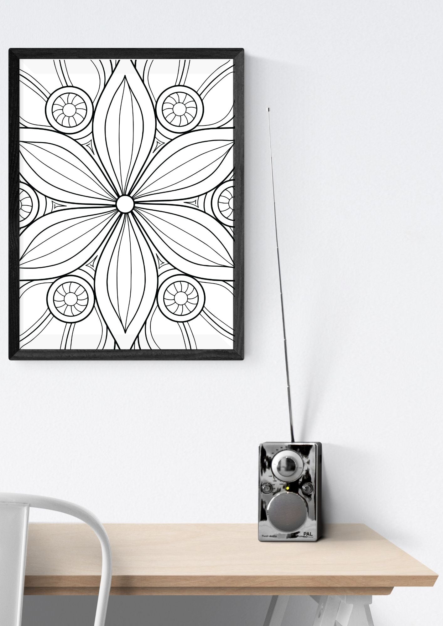 Mandala fargeleggingsbok | 50 sider å fargelegge | PDF og PNG
