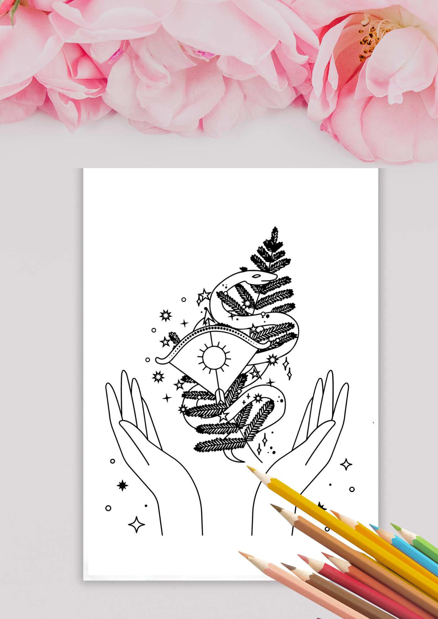 Astrologi fargeleggingsbok for voksne | 40 sider | PDF og PNG utskrift