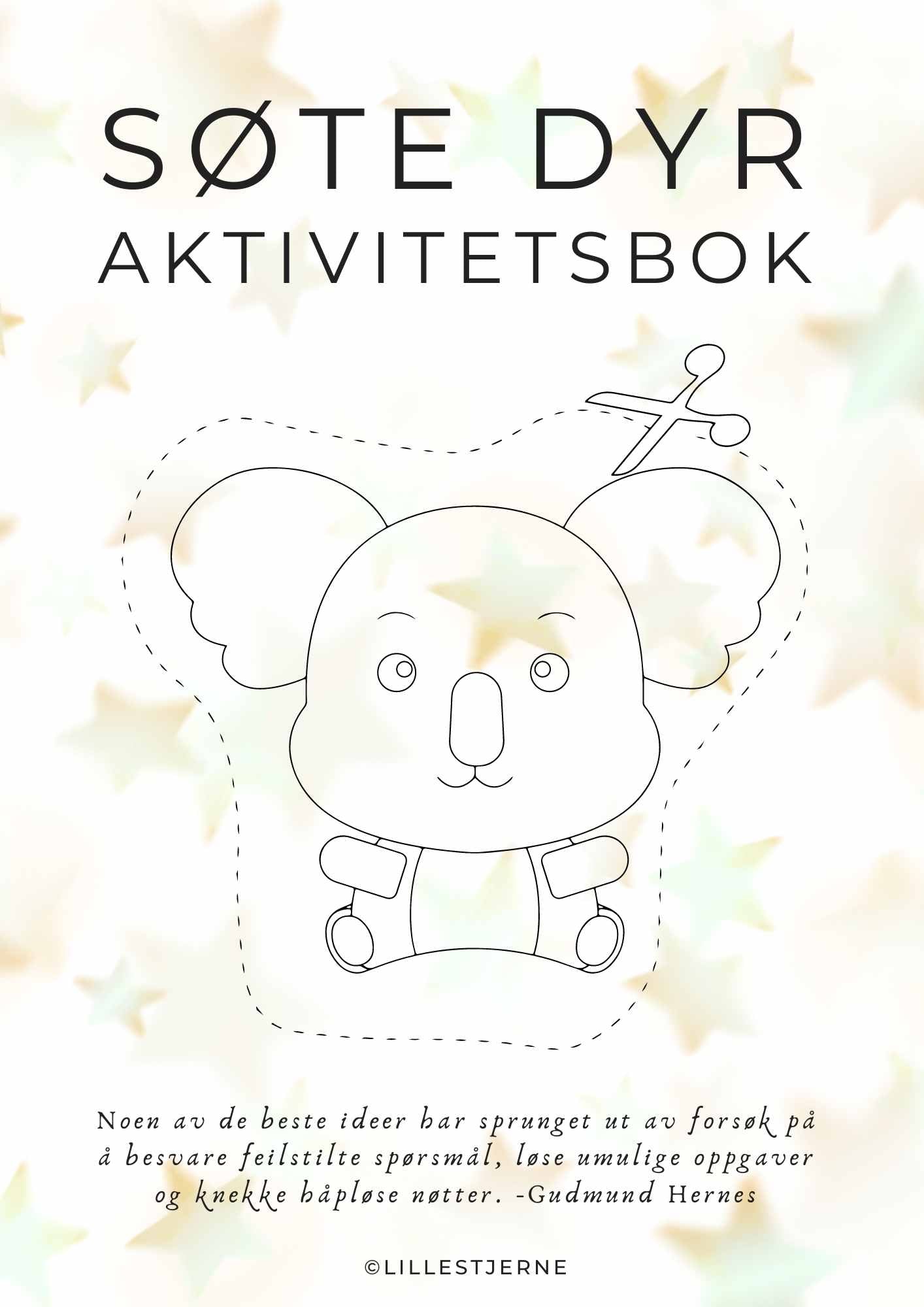 Aktivitetsbok 100 sider med oppgaver og søte dyr | Skriv ut | PDF og PNG