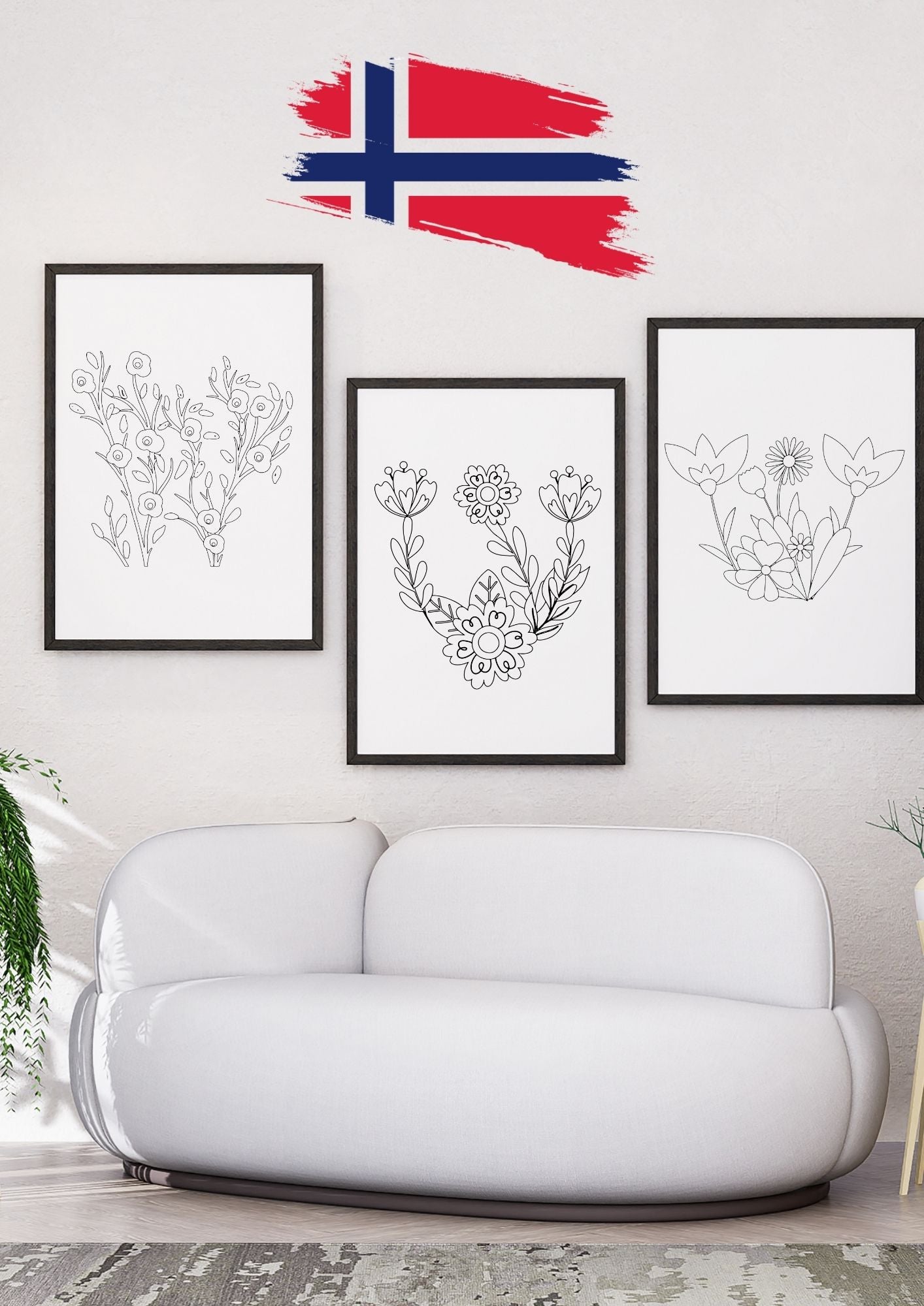 Mai-blomster fargeleggingsark | 30 tegneark + 17-MAI BONUS! | PDF og PNG