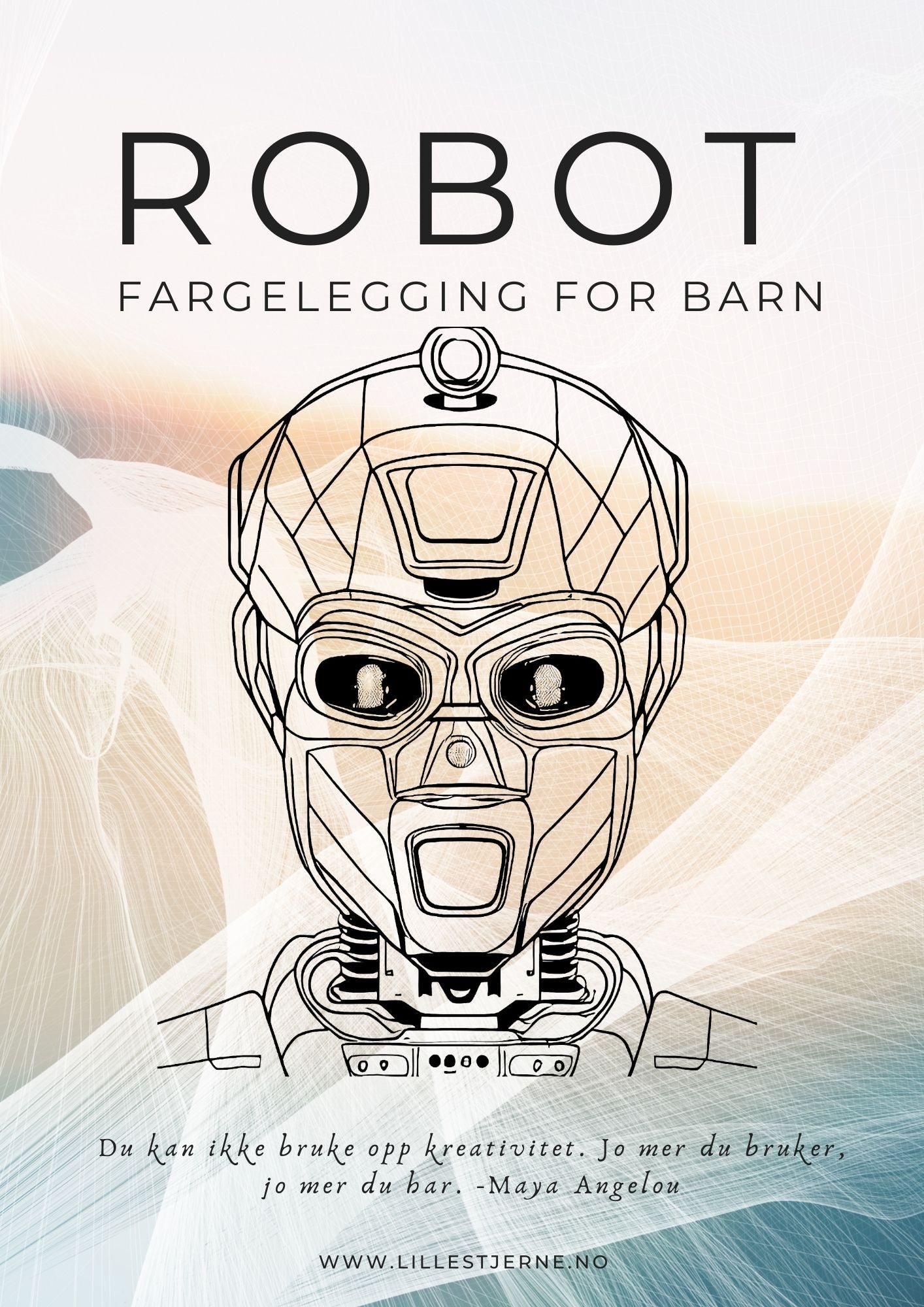 Robot tegninger for barn | 20 fargeleggingsark med tøffe robot-motiv | PDF og PNG