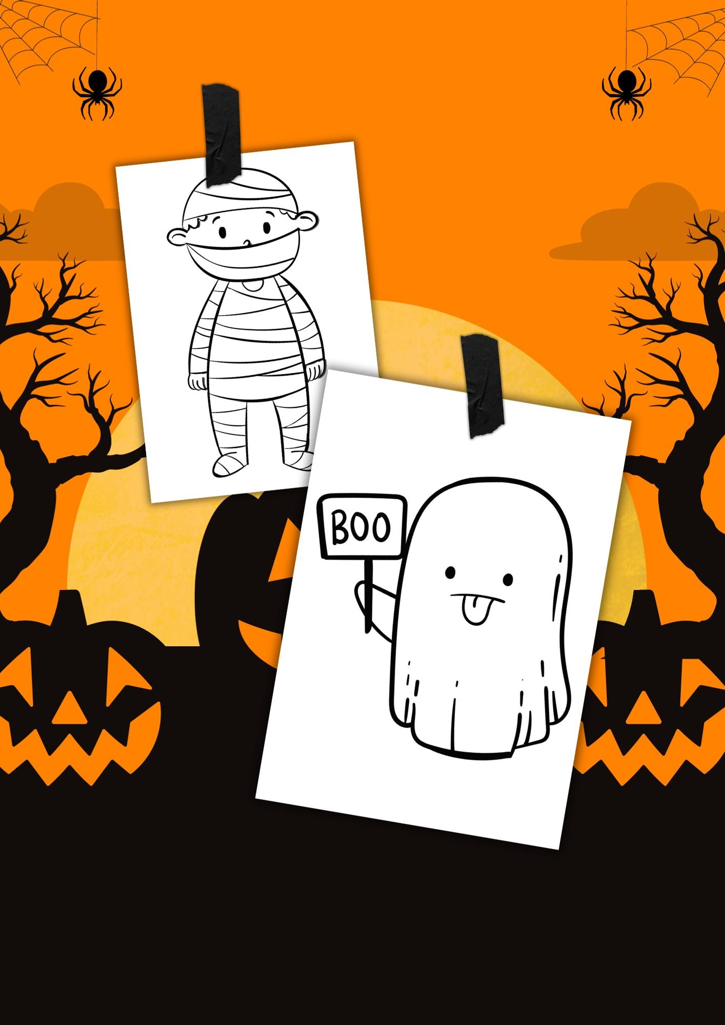 HALLOWEEN Knask eller knep | 60 sider fargelegging | PDF utskrivbare sider