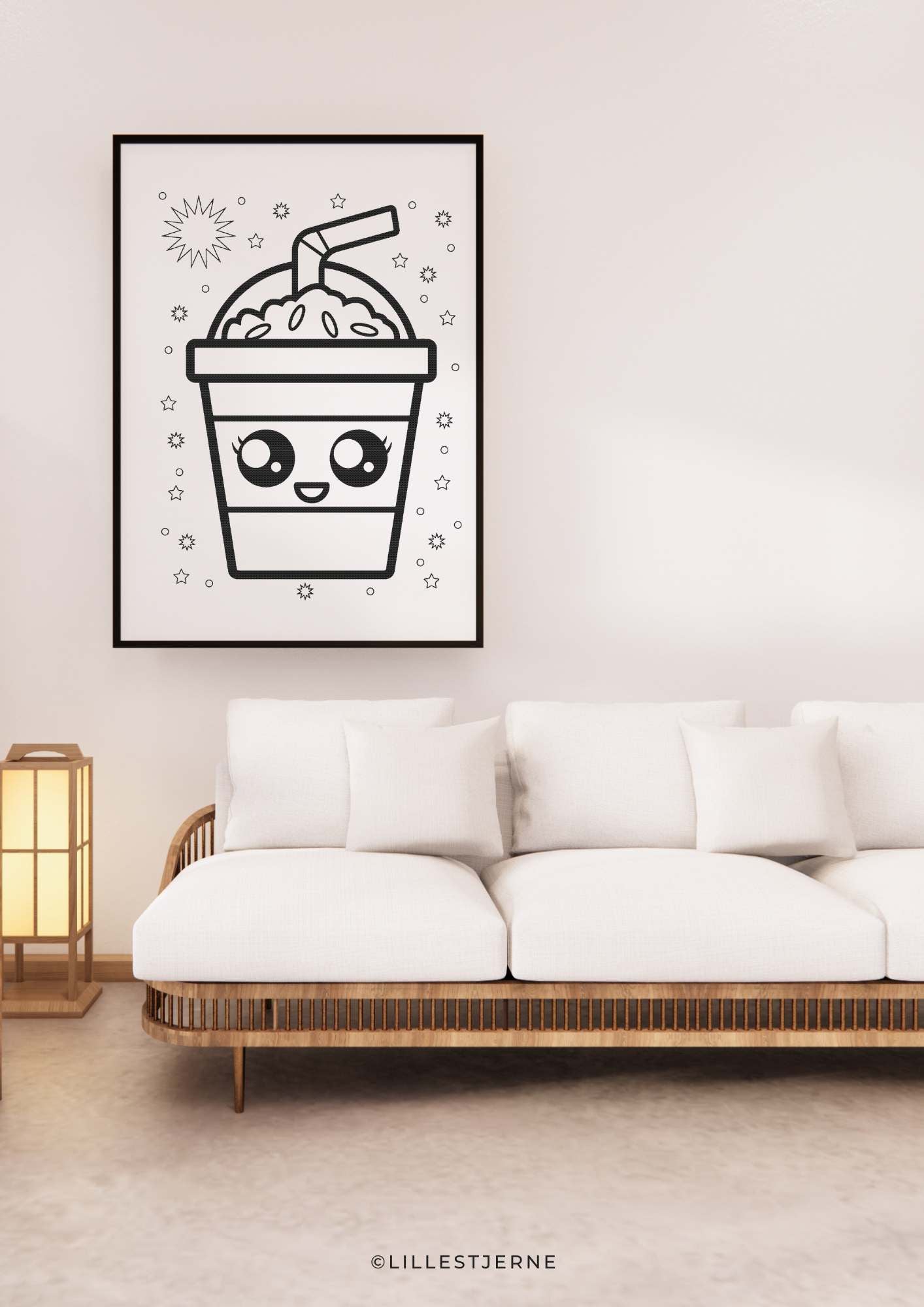 Kawaii tegninger for barn | 50 tegneark med søte mat-motiv | PDF og PNG