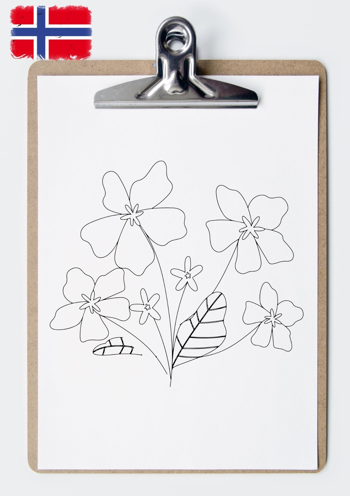 Mai-blomster fargeleggingsark | 30 tegneark + 17-MAI BONUS! | PDF og PNG