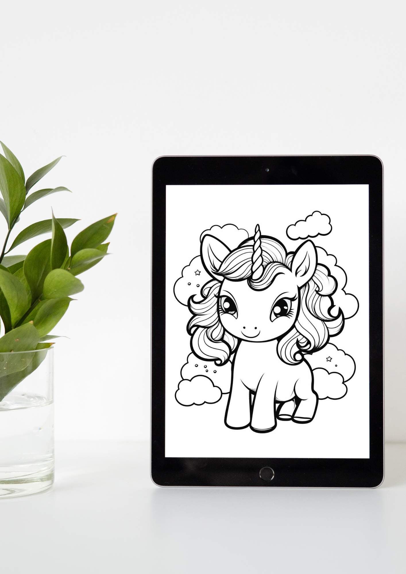 Enhjørninger å fargelegge | 100 fabeldyr i fargeleggingsboken | PDF utskrivbare sider