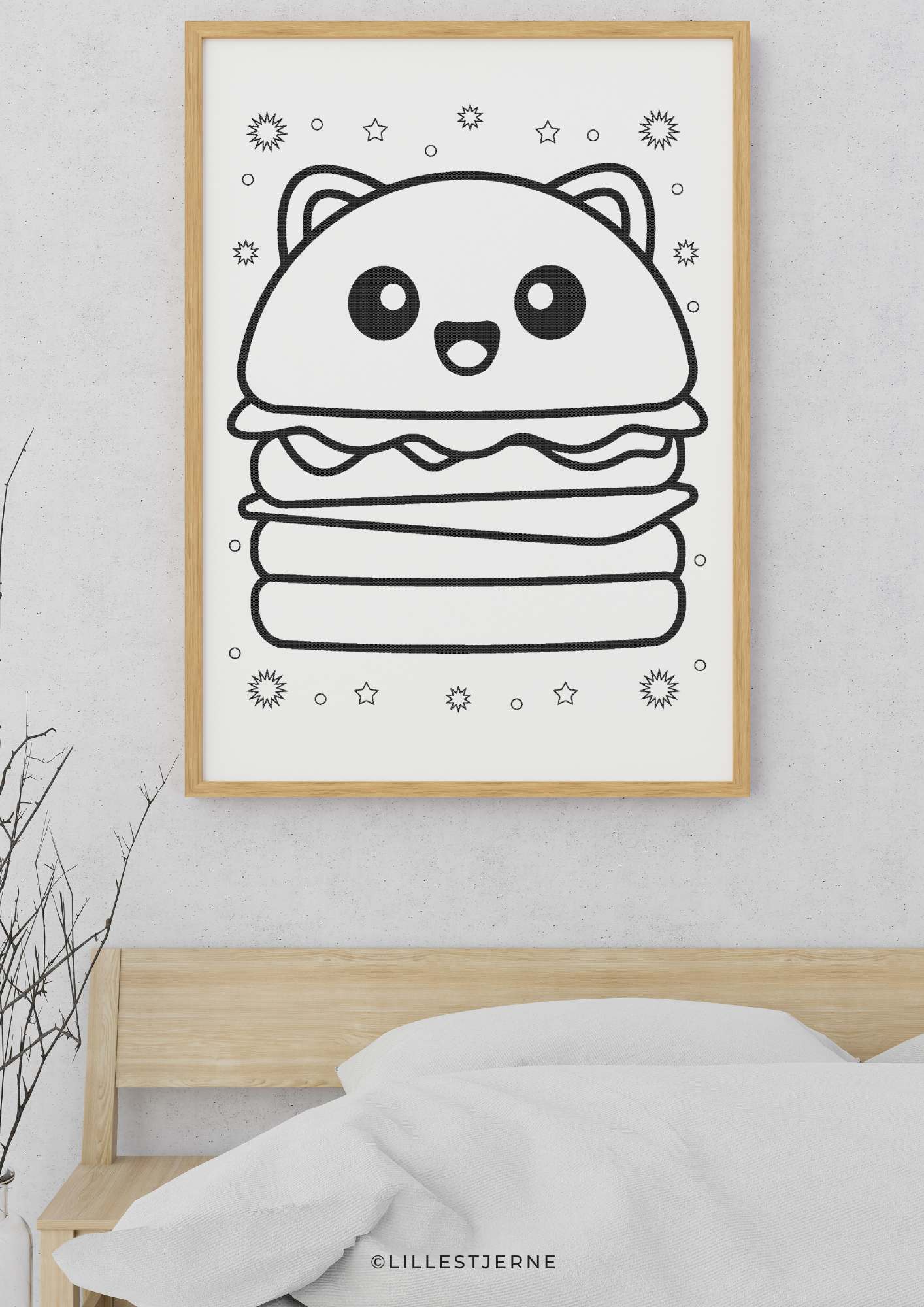 Kawaii tegninger for barn | 50 tegneark med søte mat-motiv | PDF og PNG