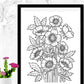 Blomsteridyll nydelige blomster å fargelegge for voksen | 40 unike design | PDF utskrift og PNG