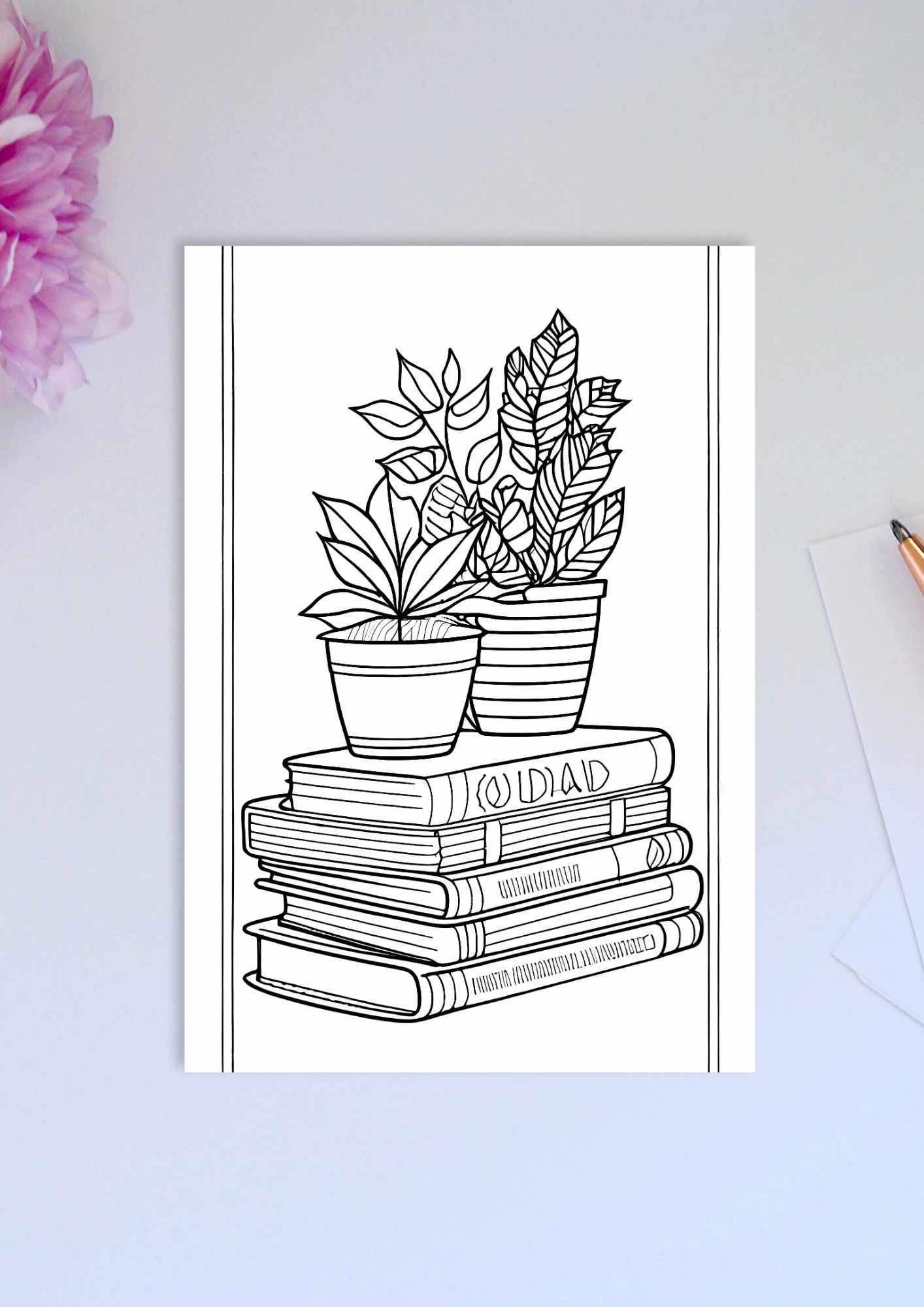 Planitarium fargeleggingsbok | 25 sider planter fargeleggingsark | PDF og PNG utskrift