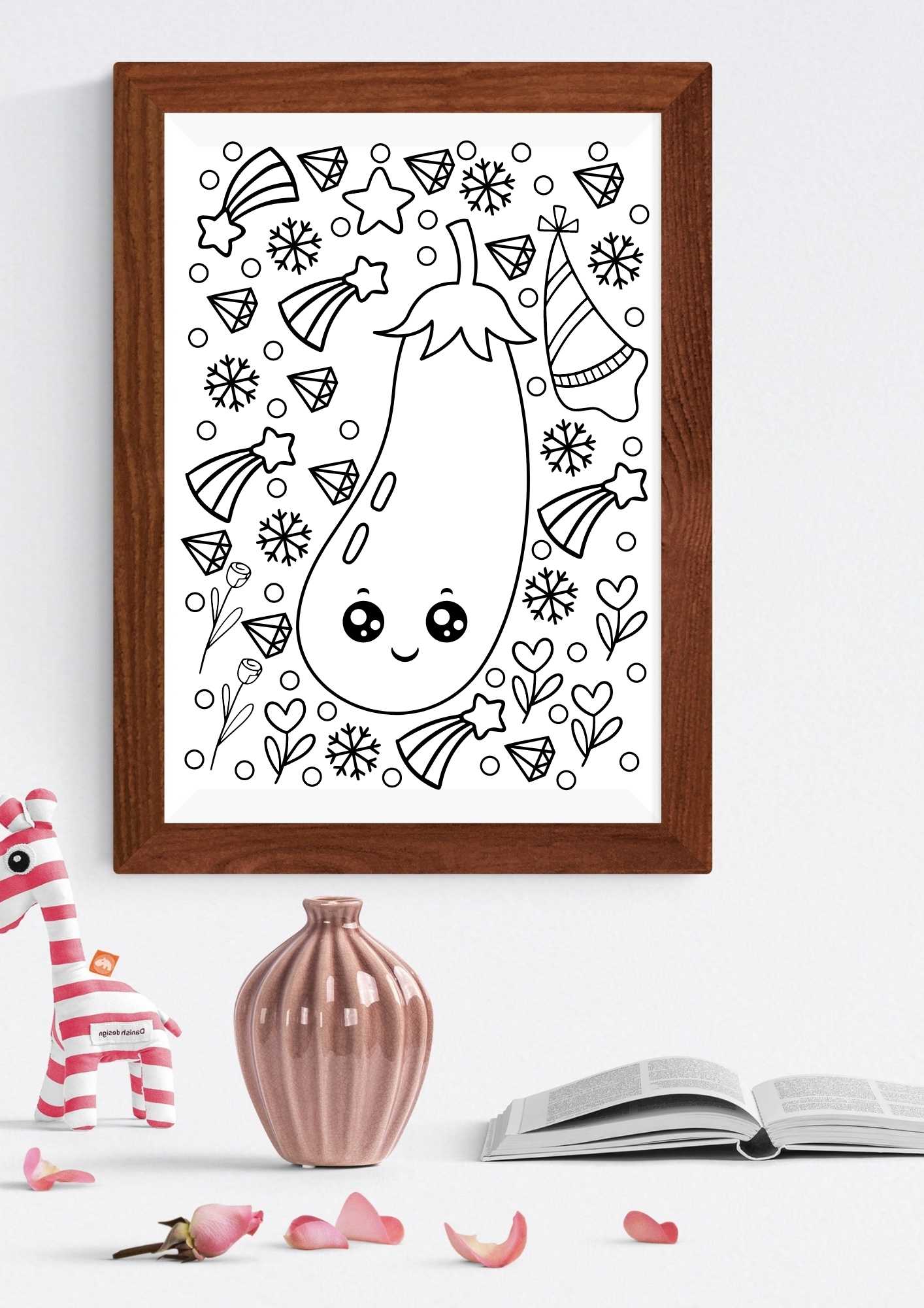 Kawaii foodie 65 fargeleggingssider | Skriv ut og fargelegg | PDF og PNG