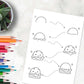 Lær å tegne KAWAII og MONSTER | 40 motiv med enkle tegninger | PDF og PNG