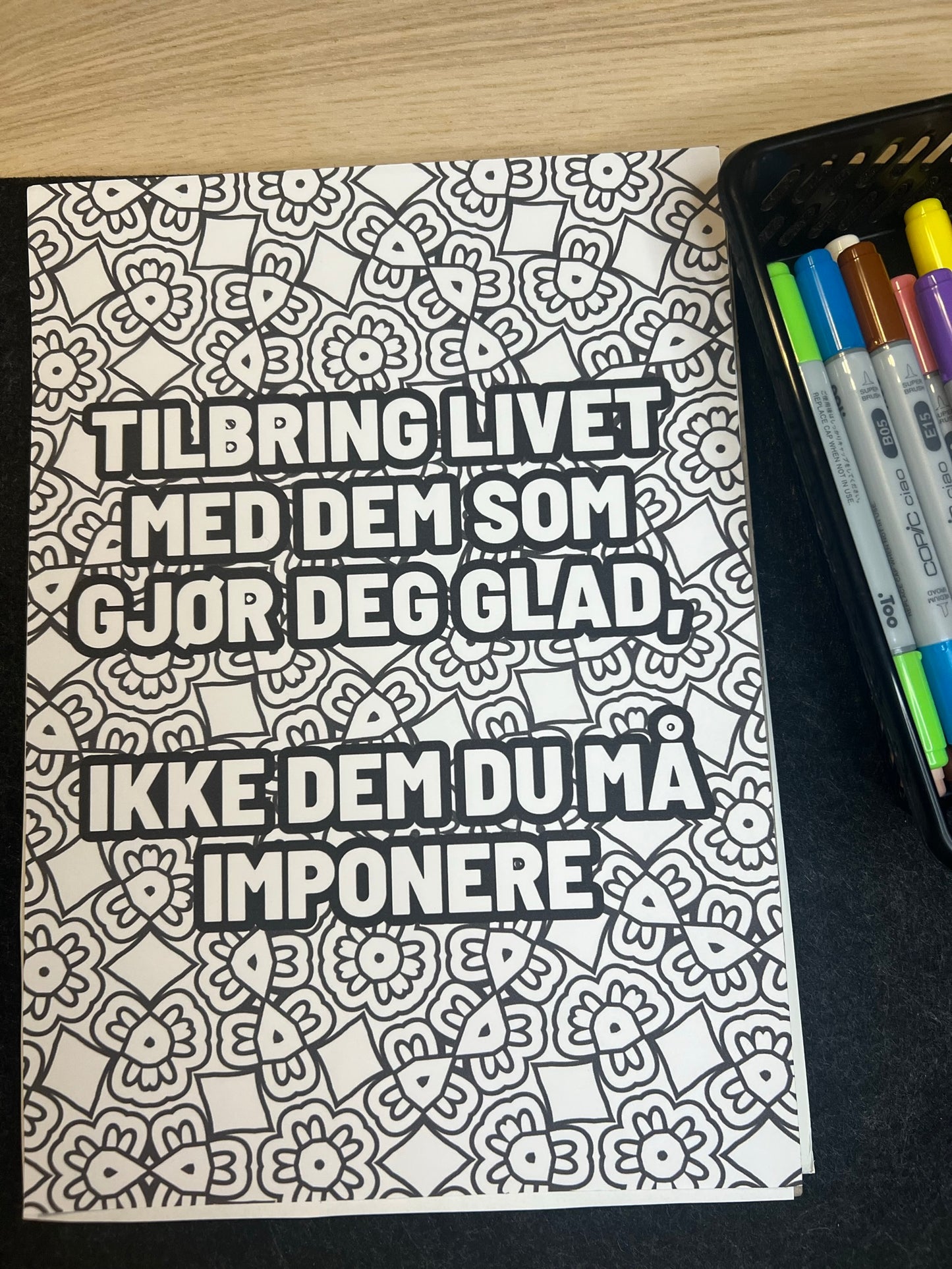 Inspirasjon sitat | Fargeleggingsbok 50 sider med motivasjon sitat | PDF og PNG
