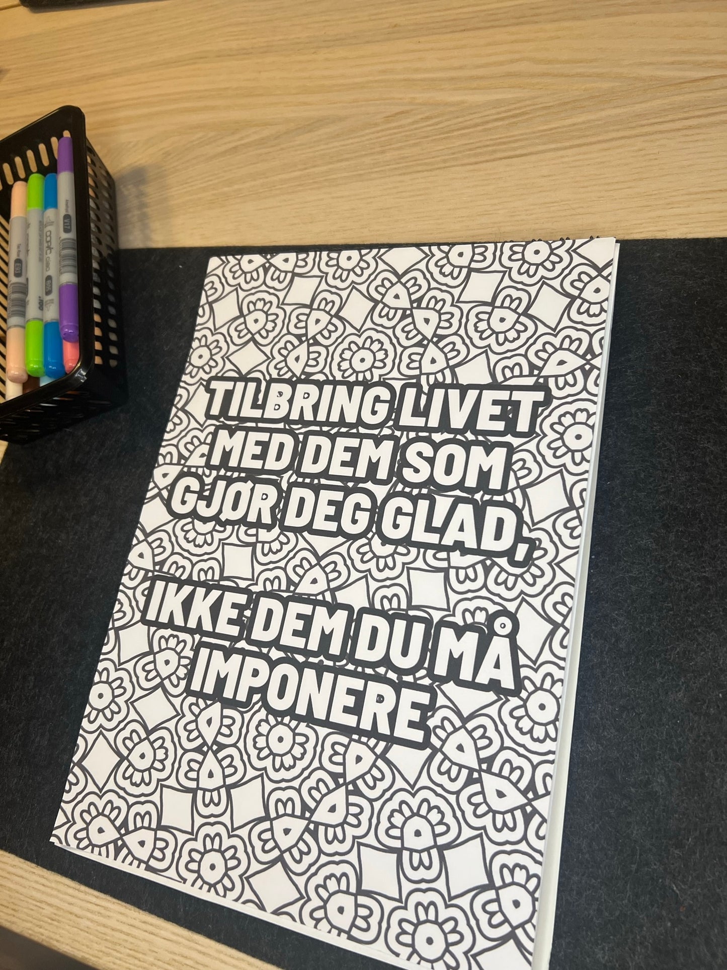 Inspirasjon sitat | Fargeleggingsbok 50 sider med motivasjon sitat | PDF og PNG