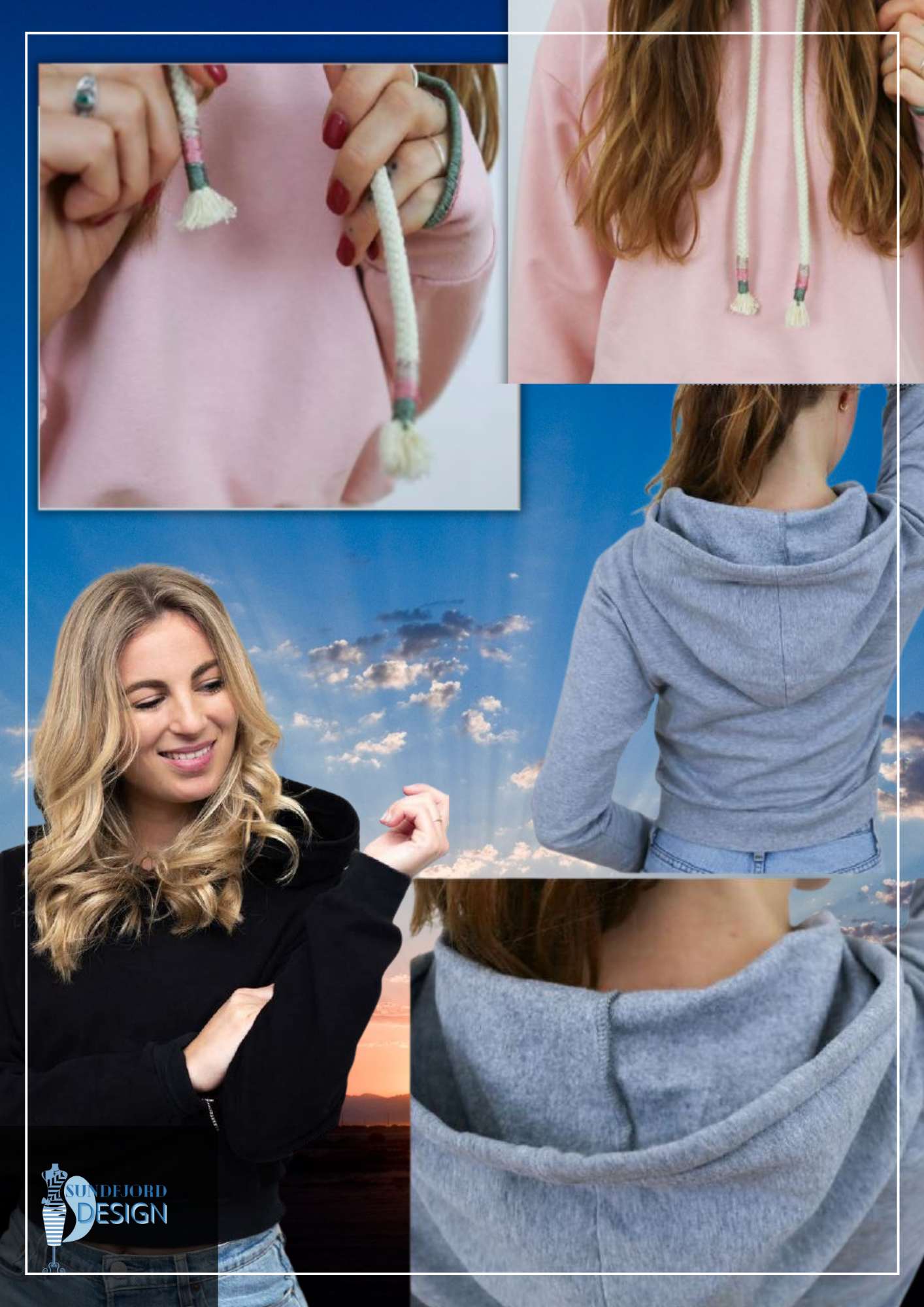 Symønster Croppet Hettegenser 34-56 | Skriv ut PDF