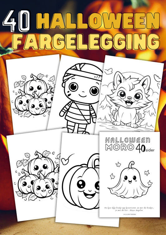HALLOWEEN Moro | 40 sider fargelegging | PDF utskrivbare sider