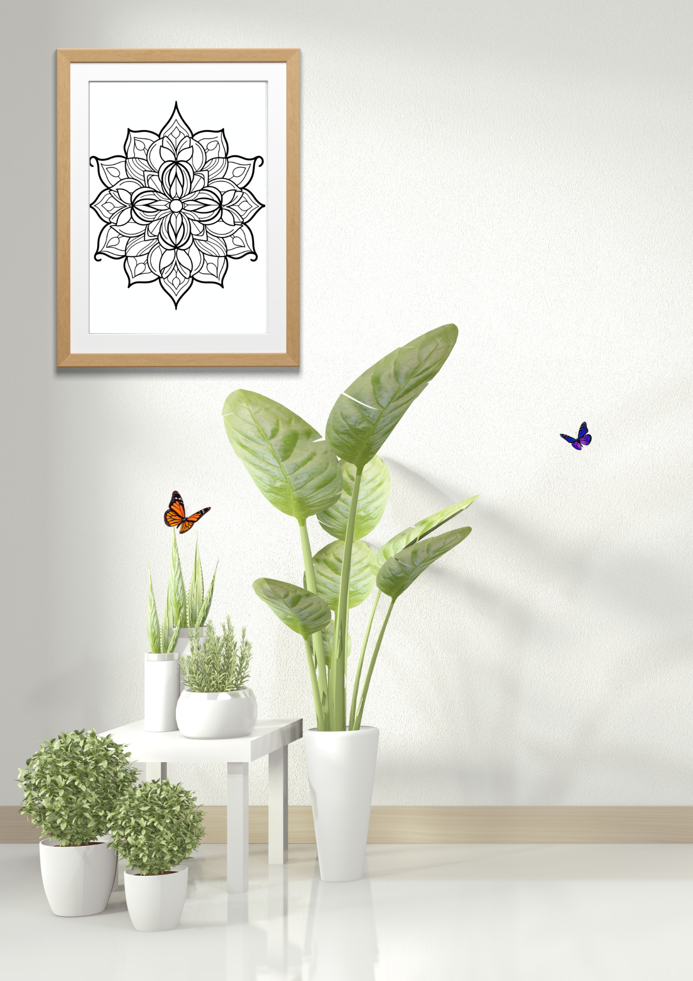Mandala flower | 80 ark å fargelegge blomster | PDF og PNG