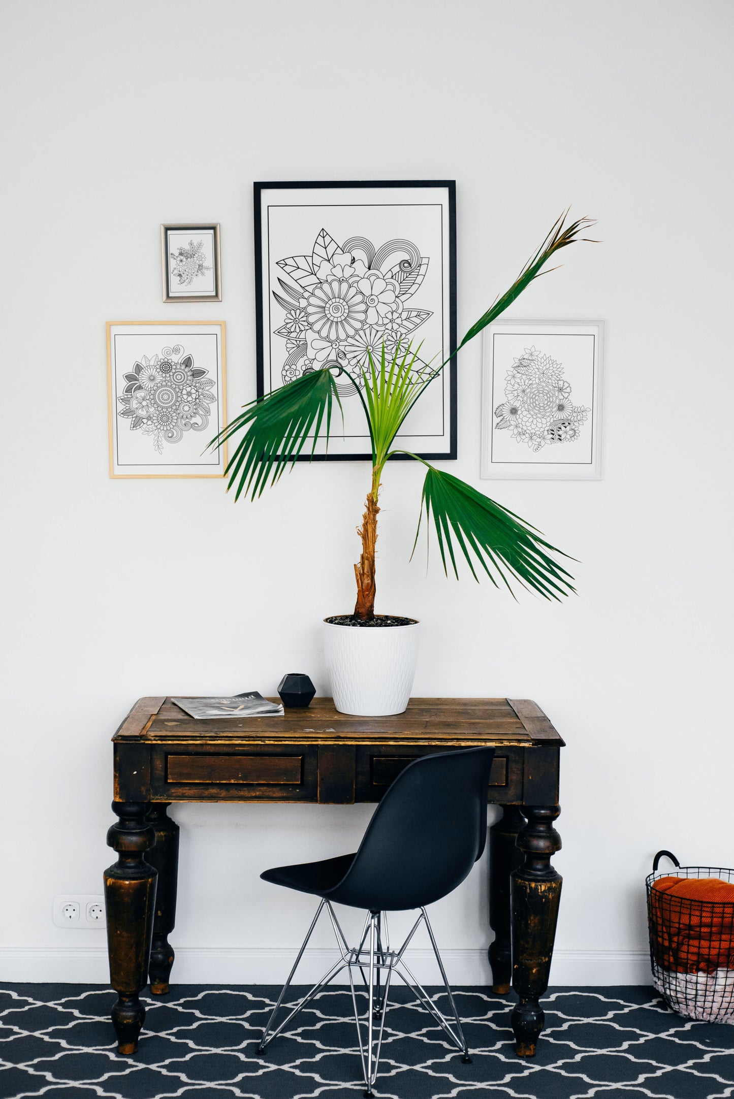 Fargelegg blomstrende hage | 50 fargeleggingsark med blomster | PDF og PNG