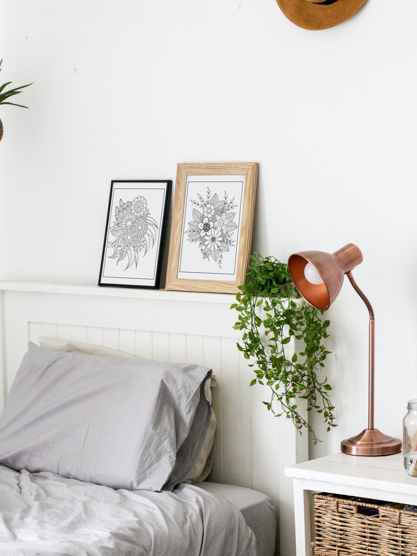 Fargelegg blomstrende hage | 50 fargeleggingsark med blomster | PDF og PNG