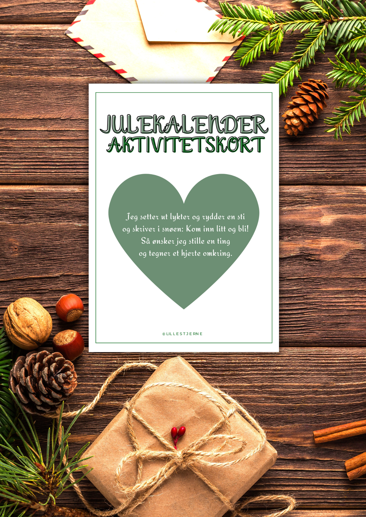 Julekalender Aktivitetskalender | For barn fra 4 år 24 juleoppgaver | PDF utskrift