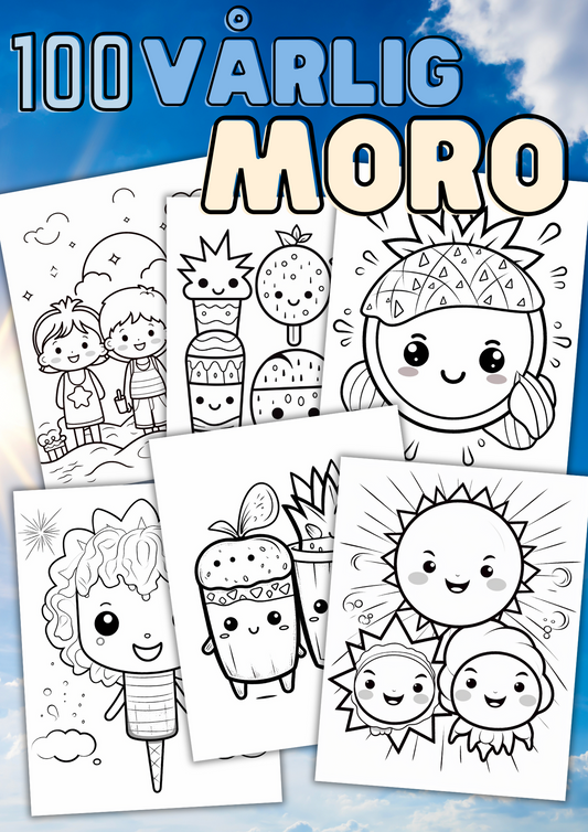 Vårlig moro til mai fargeleggingsark | 140 tegneark | PDF og PNG