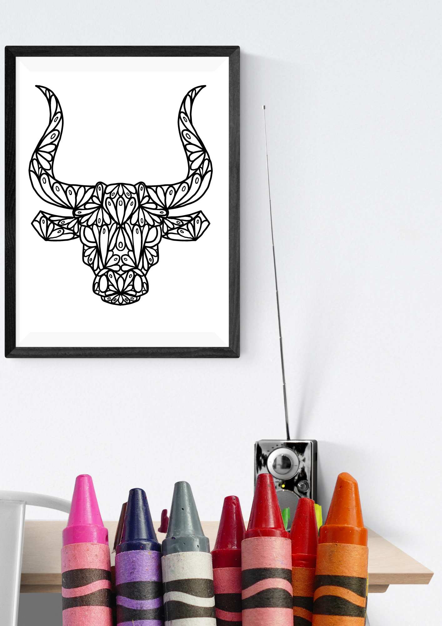 Mandala dyremotiv | 55 mandala fargeleggingsark med dyr | PDF og PNG utskrift