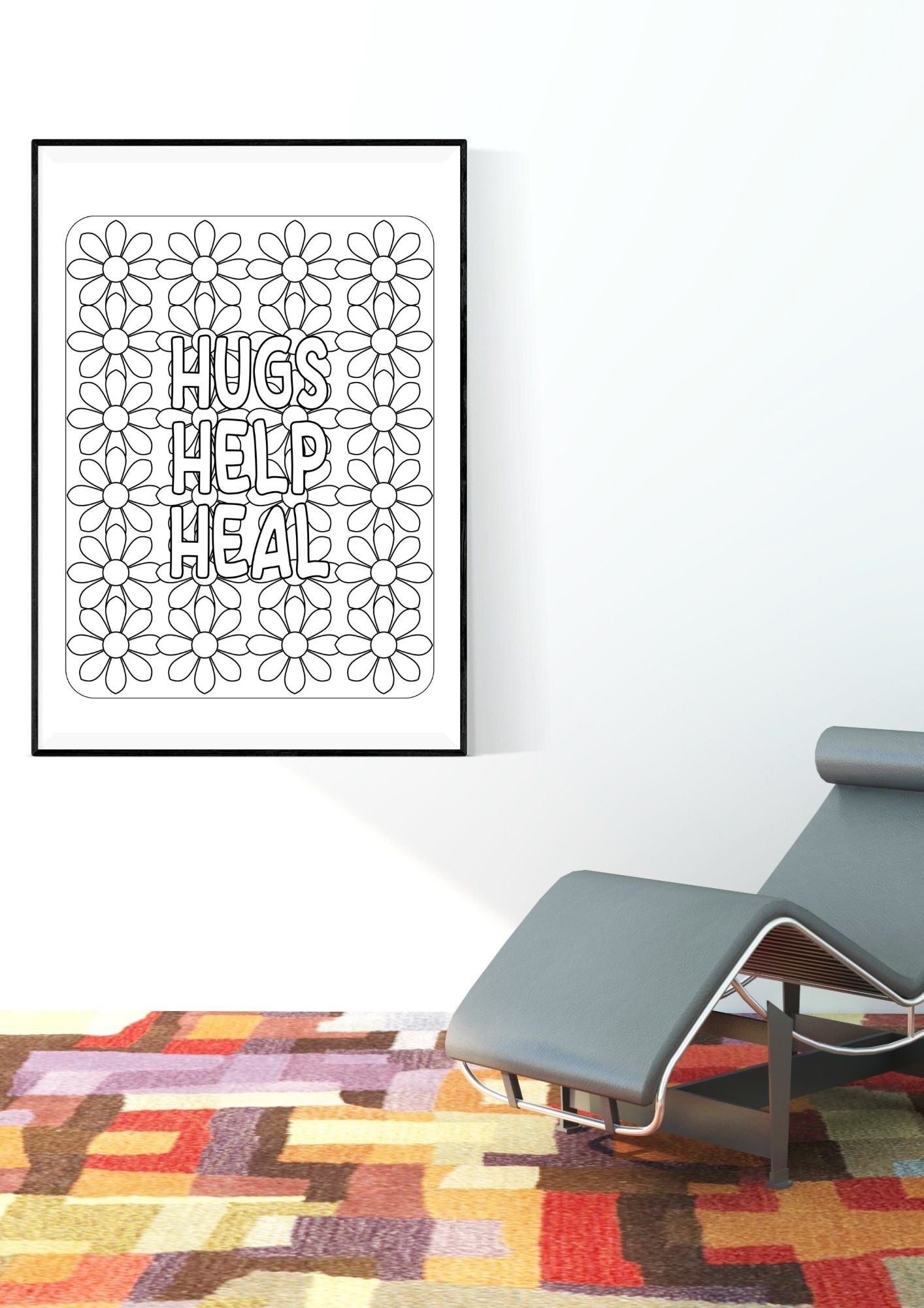 Inspirasjon sitat engelsk | Fargelegg happy quotes 50 sider | PDF og PNG