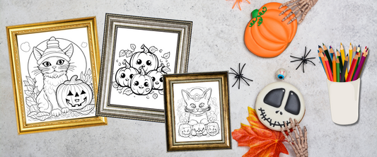 Gjør Halloween enda mer spennende med Halloween tegninger og fargleggingsark!