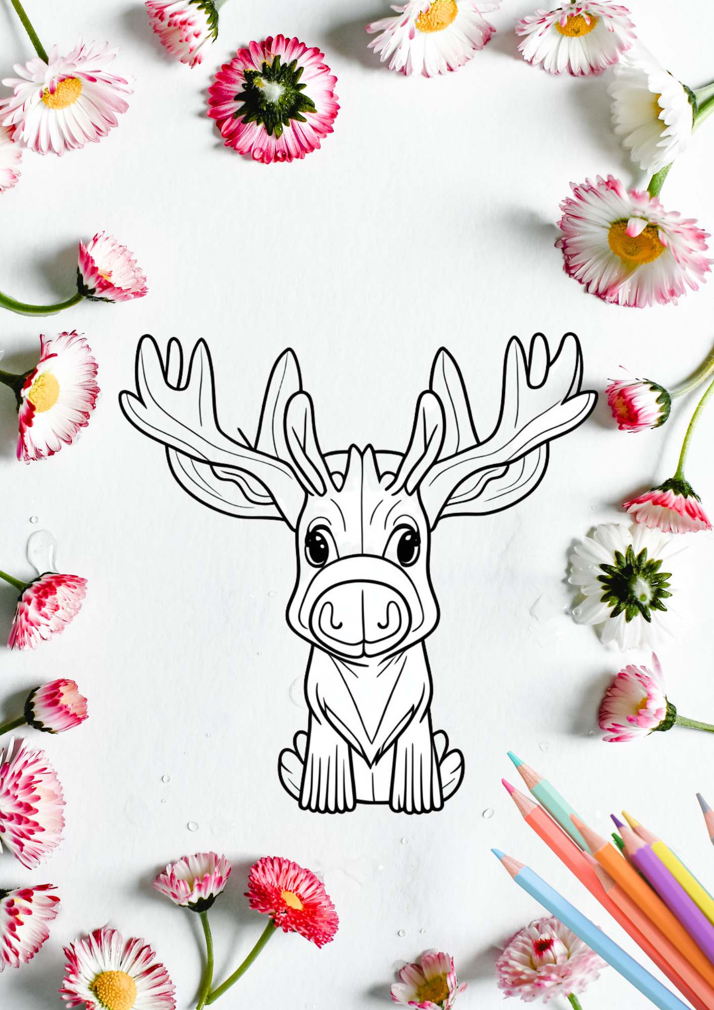 Fargelegg dyr fra jungelen | 70 enkle tegninger med dyr | PDF til utskrift