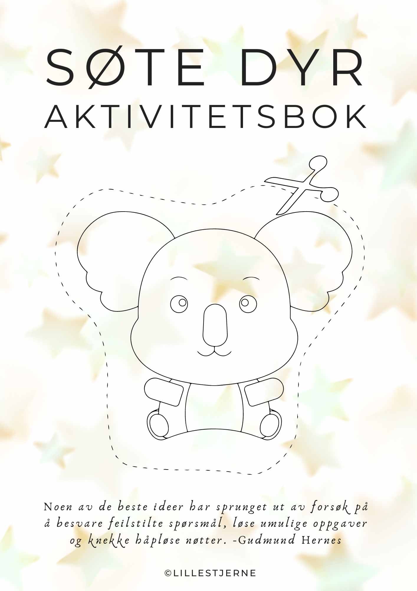 Aktivitetsbok 100 sider med oppgaver og søte dyr | Skriv ut | PDF og PNG