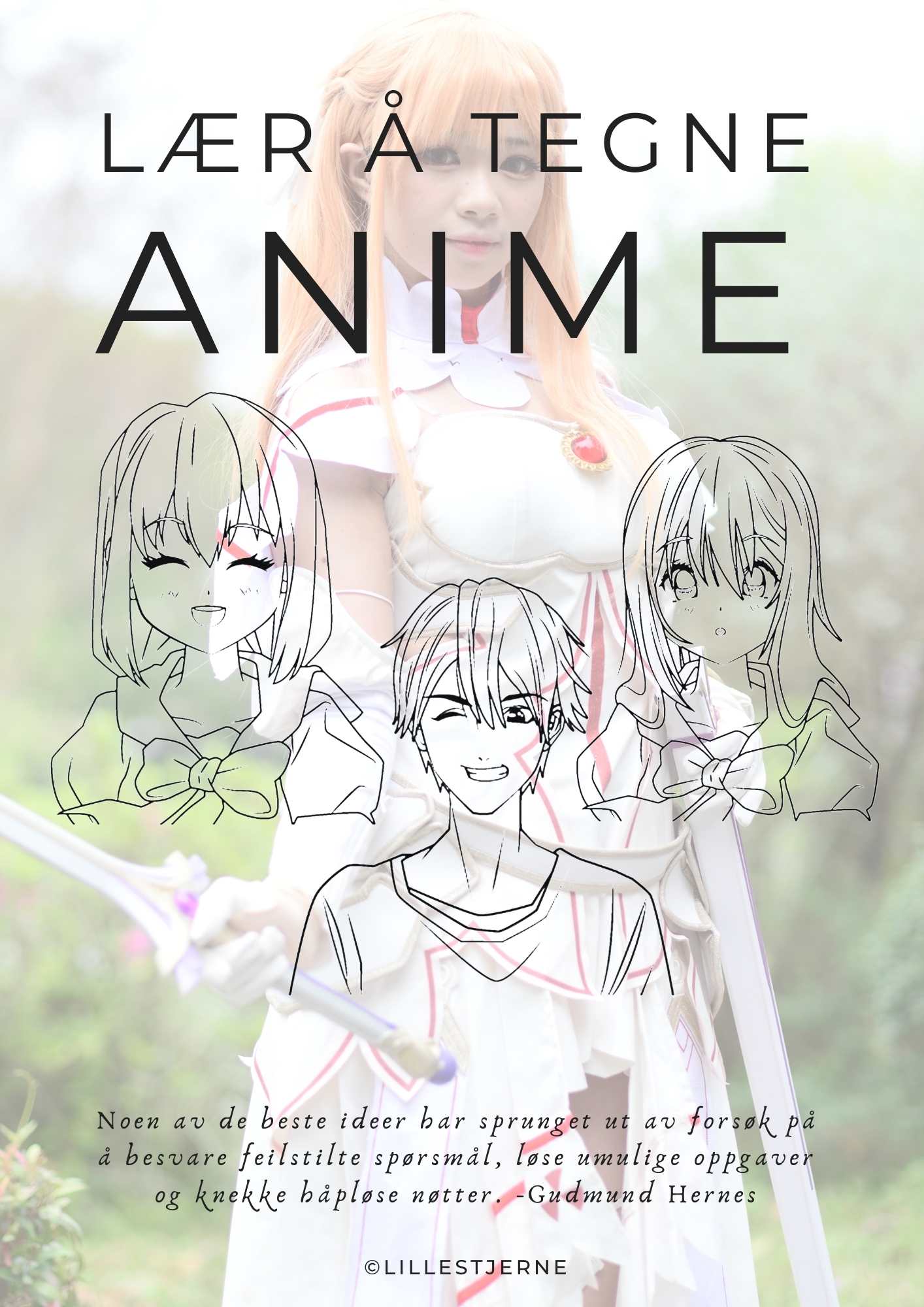 Lær å tegne ANIME | 40 motiv | Enkle tegninger | PDF og PNG – LilleStjerne