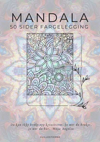 Mandala fargeleggingsbok | 50 sider å fargelegge | PDF og PNG