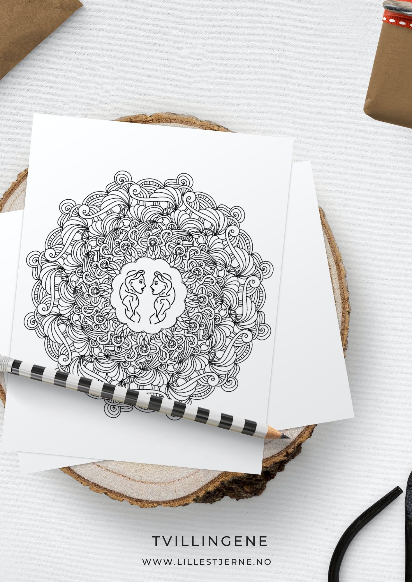 Mandala stjernetegn flotte fargeleggingssider | 12 unike design | PDF utskrift og PNG