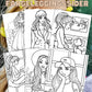 BARBIE fargelegging | 40 sider Barbie fargeleggingsark | PDF utskrivbare sider