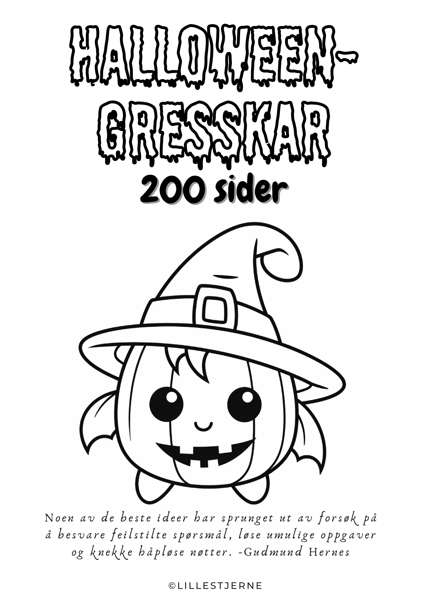 Gresskar tegninger HALLOWEEN | 200 sider til fargelegging | Skriv ut