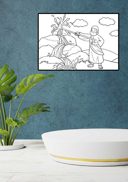 Bibelhistorien Del 1 fargeleggingsbok | 50 fargeleggingsark | PDF og PNG