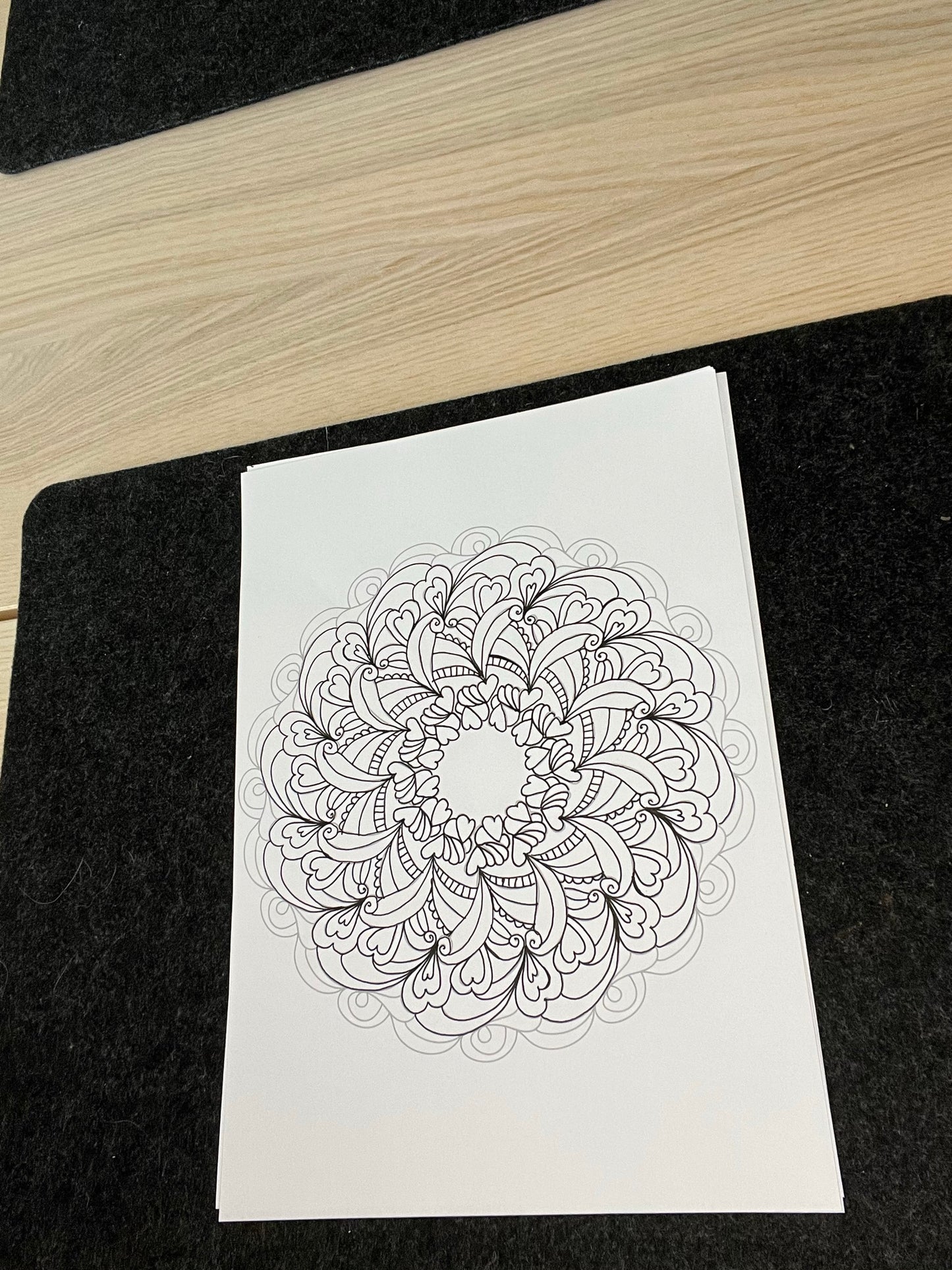 Mandala kontur | 50 sider omriss fargeleggingsbok | PDF og PNG utskrift