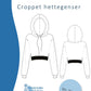 Symønster Croppet Hettegenser 34-56 | Skriv ut PDF