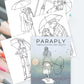 Paraply fargeleggingsbok for voksne | 12 unike design | PDF og PNG