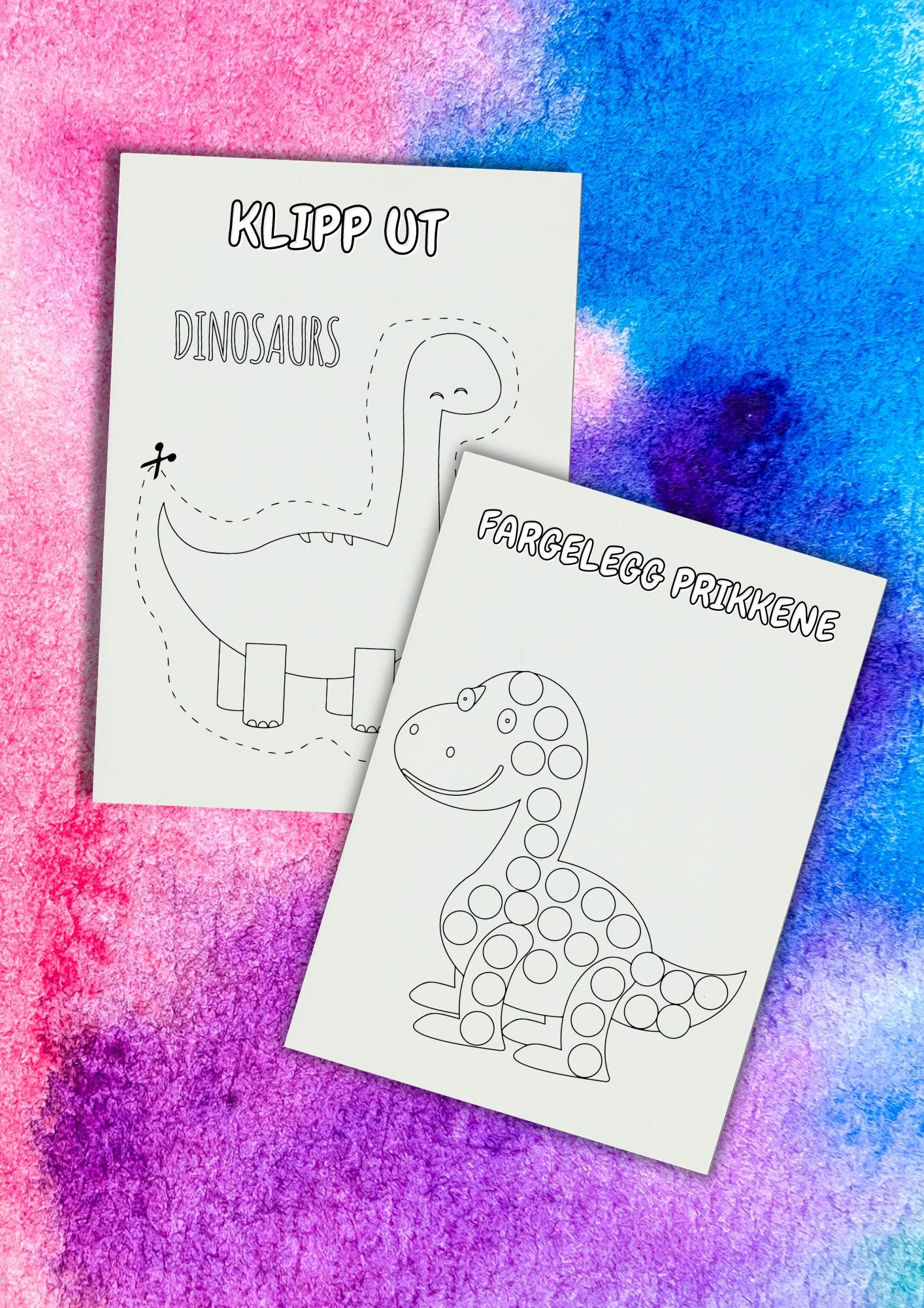 AKTIVITETSBOK FOR BARN | Dinosaurus oppgaver med 125 sider | Skriv ut
