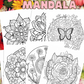 Mandala flower | 80 ark å fargelegge blomster | PDF og PNG