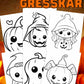 Gresskar tegninger HALLOWEEN | 200 sider til fargelegging | Skriv ut