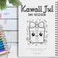 Jul Kawaii 180 sider | Fargeleggingsark jul til utskrift