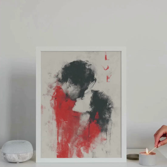 video av innrammet love-plakat av kjærestepar