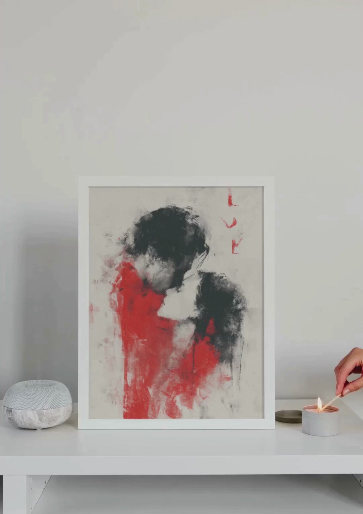 video av innrammet love-plakat av kjærestepar